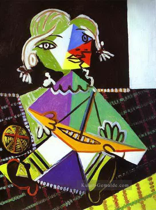 Mädchen mit einem Boot Maya Picasso 1938 Kubismus Pablo Picasso Ölgemälde